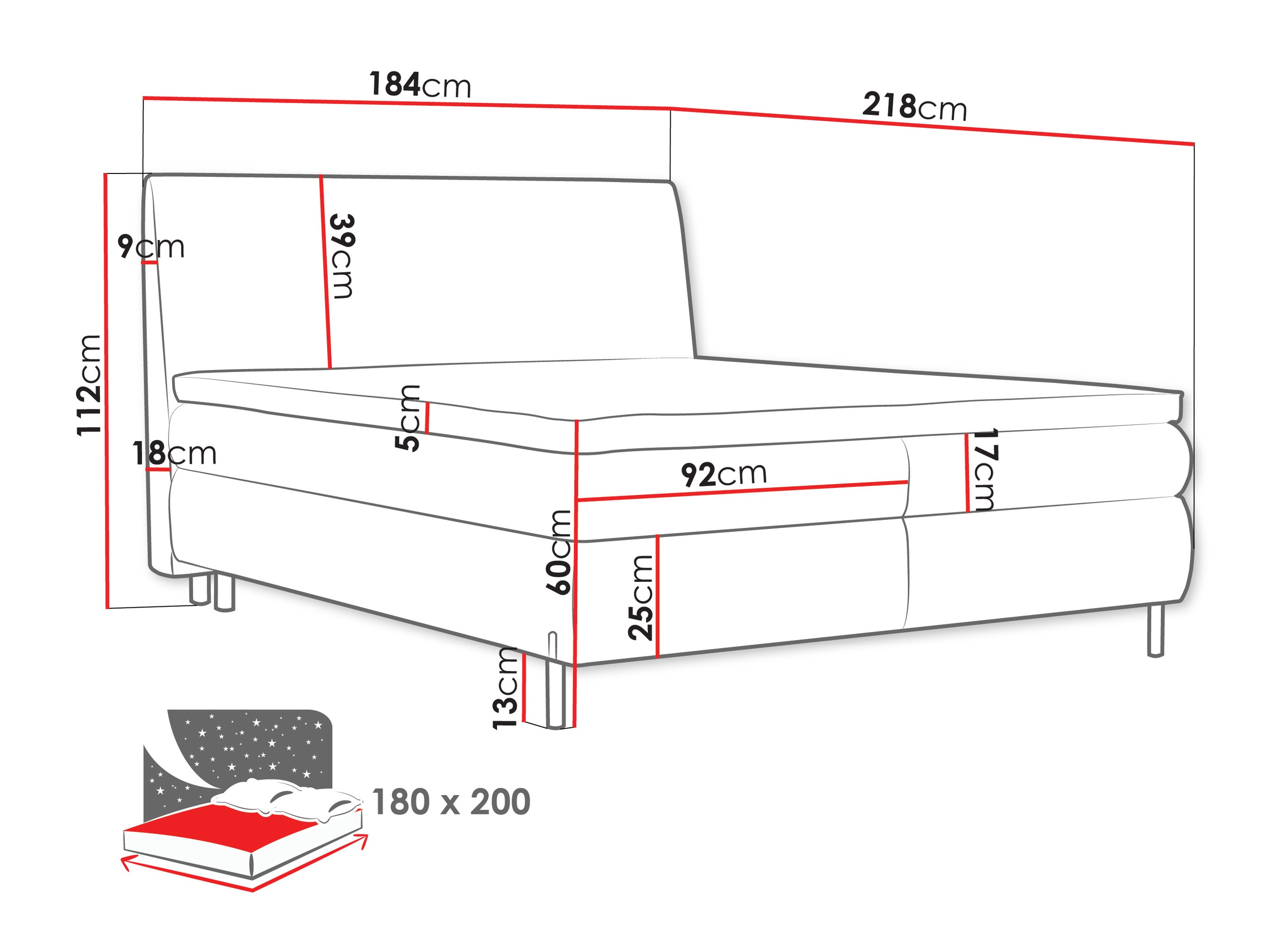 Κρεβάτι continental Portage 113 (Adventure 06)