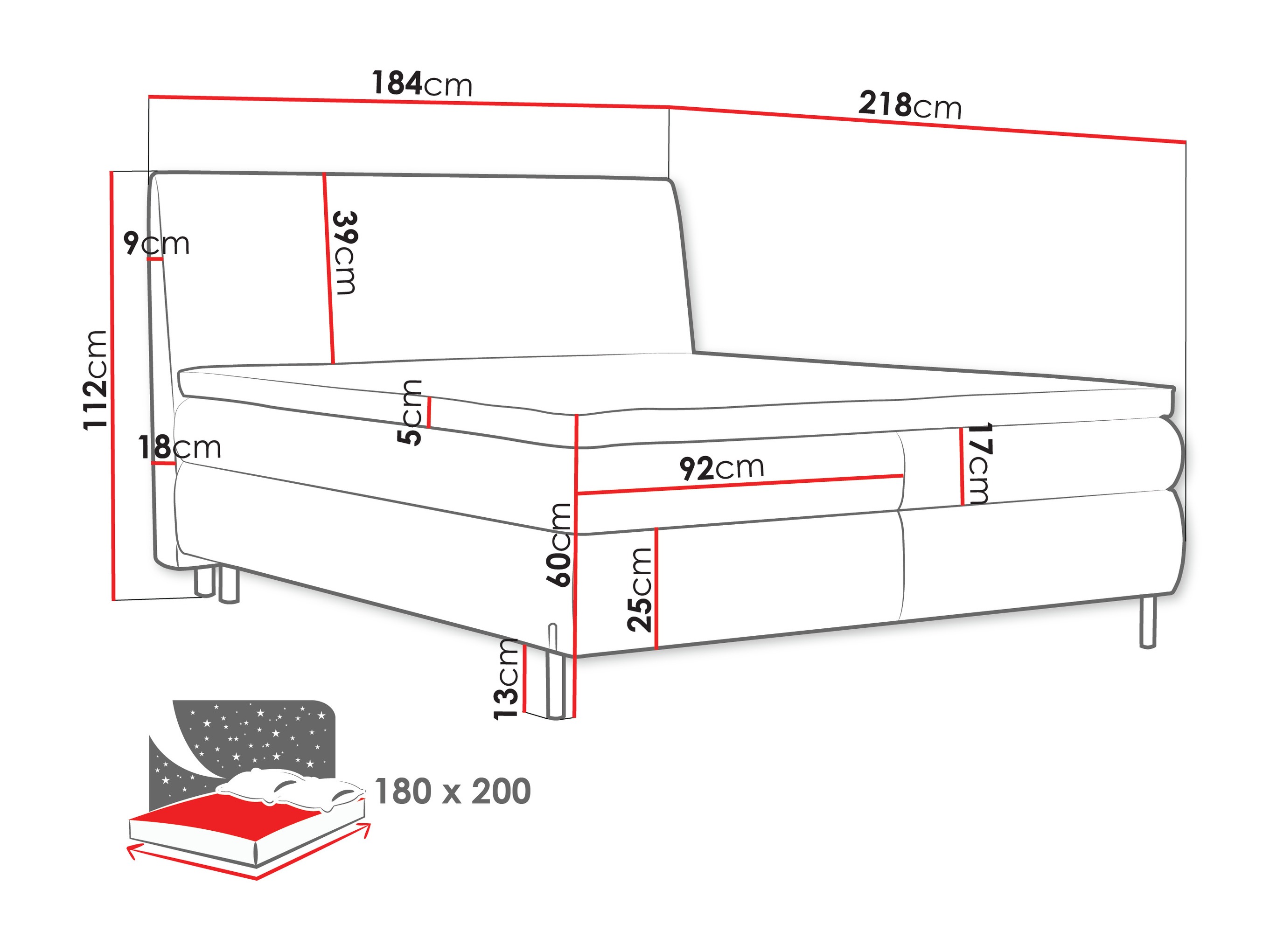 Κρεβάτι continental Portage 113 (Adventure 51)