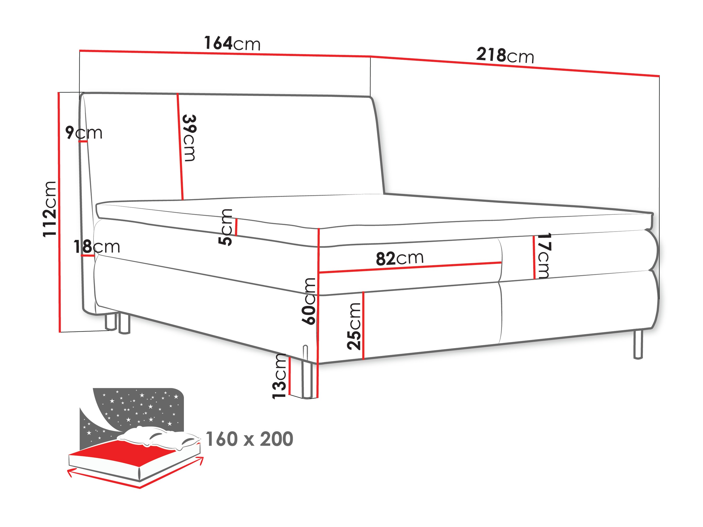Κρεβάτι continental Portage 113 (Adventure 80)