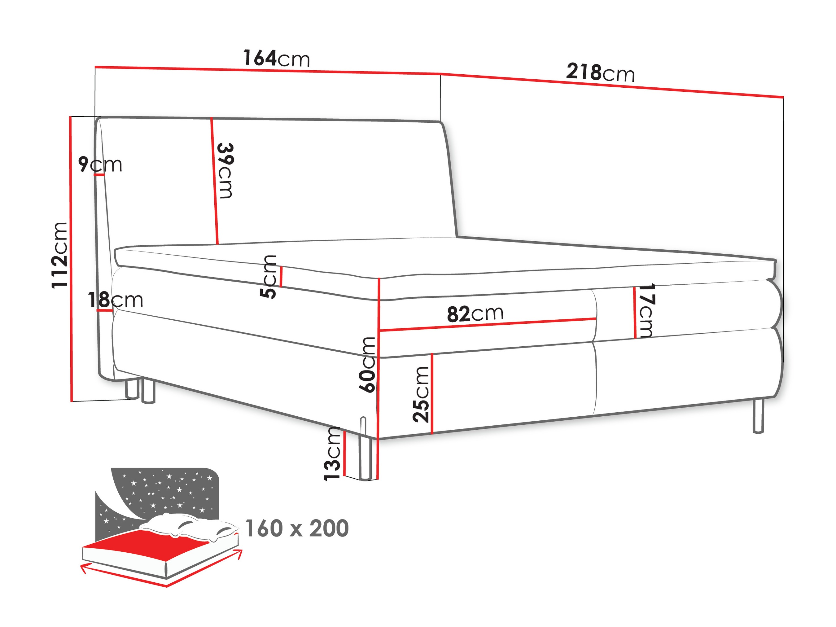 Κρεβάτι continental Portage 113 (Adventure 90)