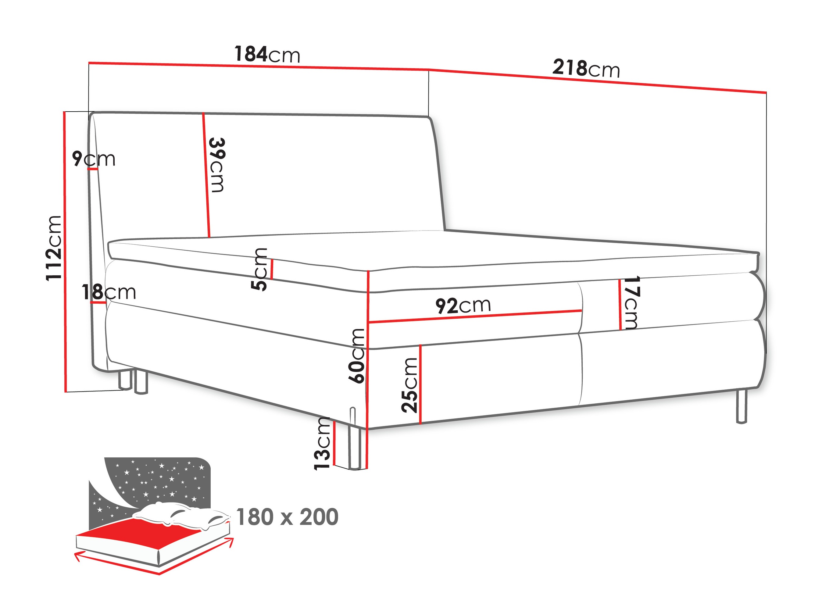 Κρεβάτι continental Portage 113 (Adventure 94)
