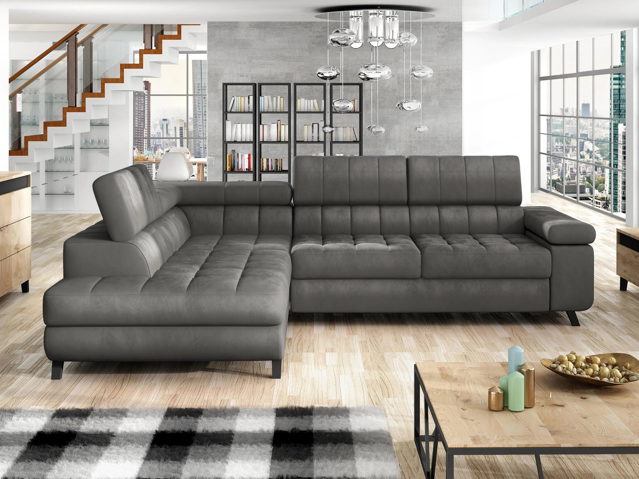 Γωνιακός Καναπές Comfivo Agnus (Magic Velvet 2217)