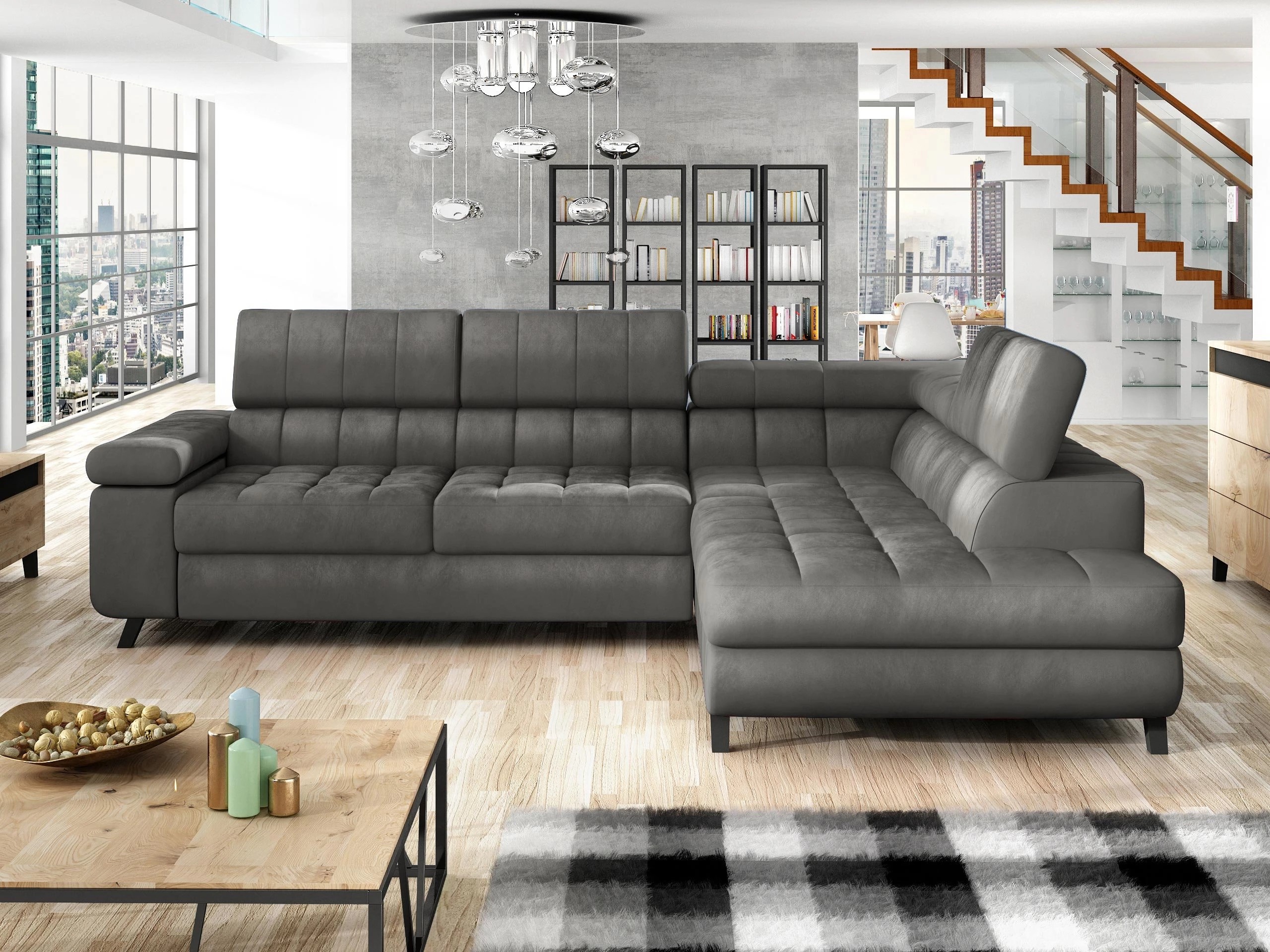 Γωνιακός Καναπές Comfivo Agnus (Magic Velvet 2217)