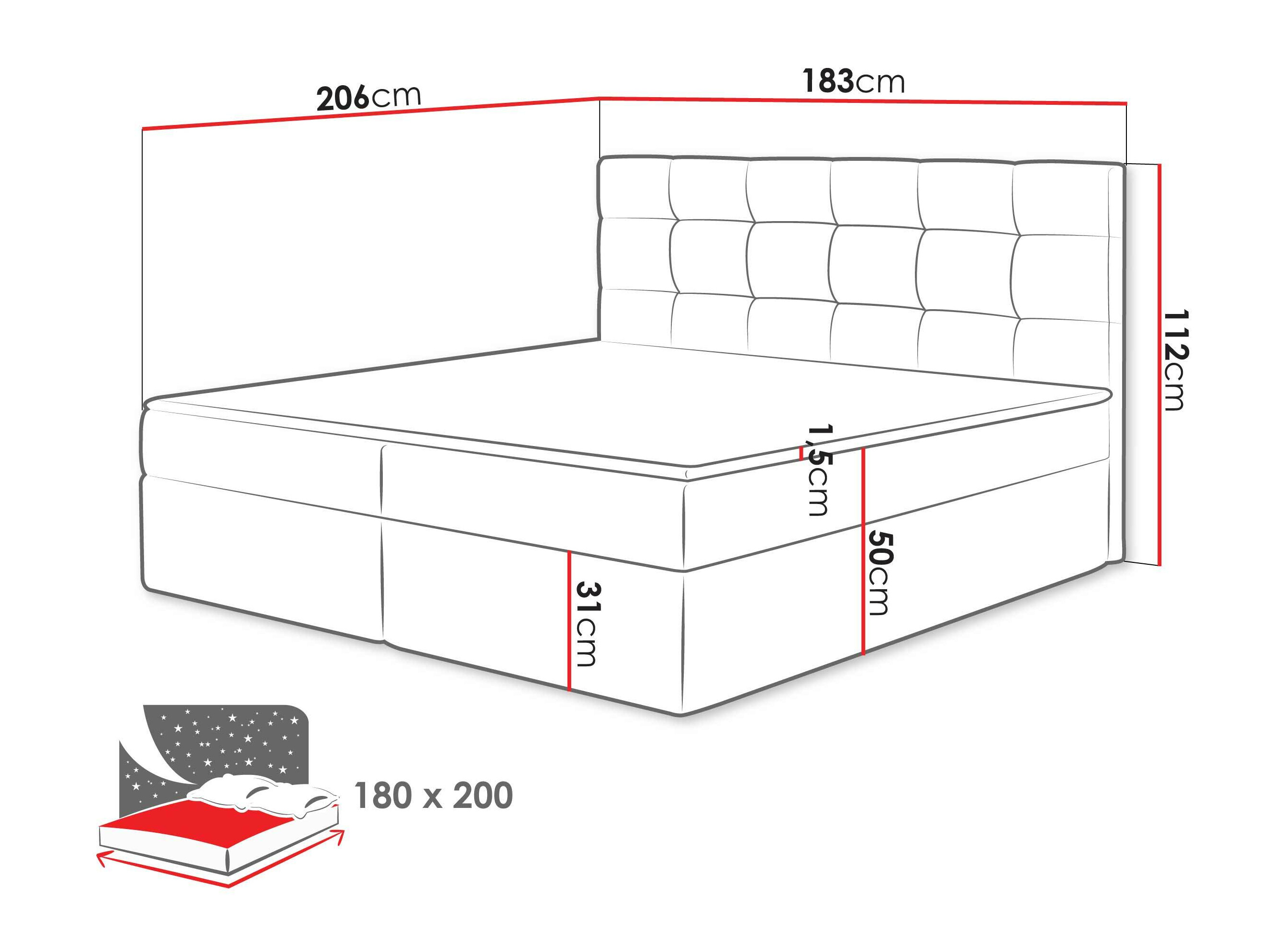 Κρεβάτι continental Comfivo Osculum I (Muna 10)