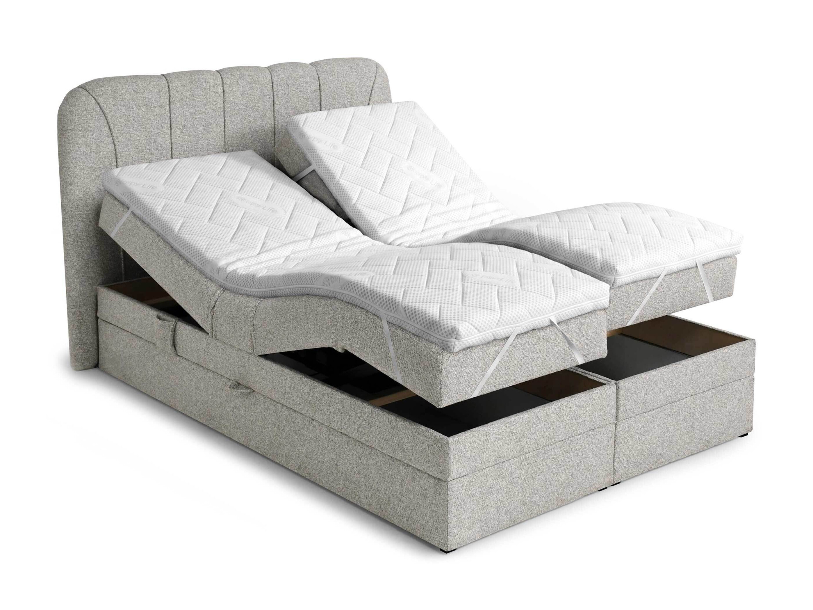 Κρεβάτι continental Norman 127 (Γκρι)