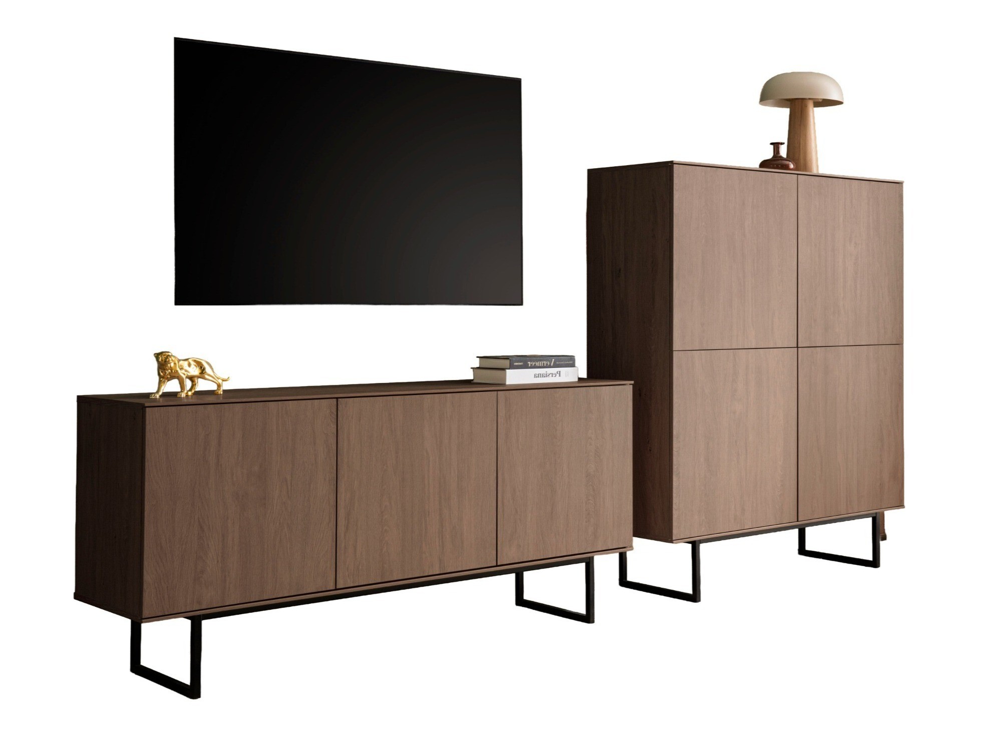 Σετ επίπλων σαλονιού Bentesa 124 (Καρυδί)