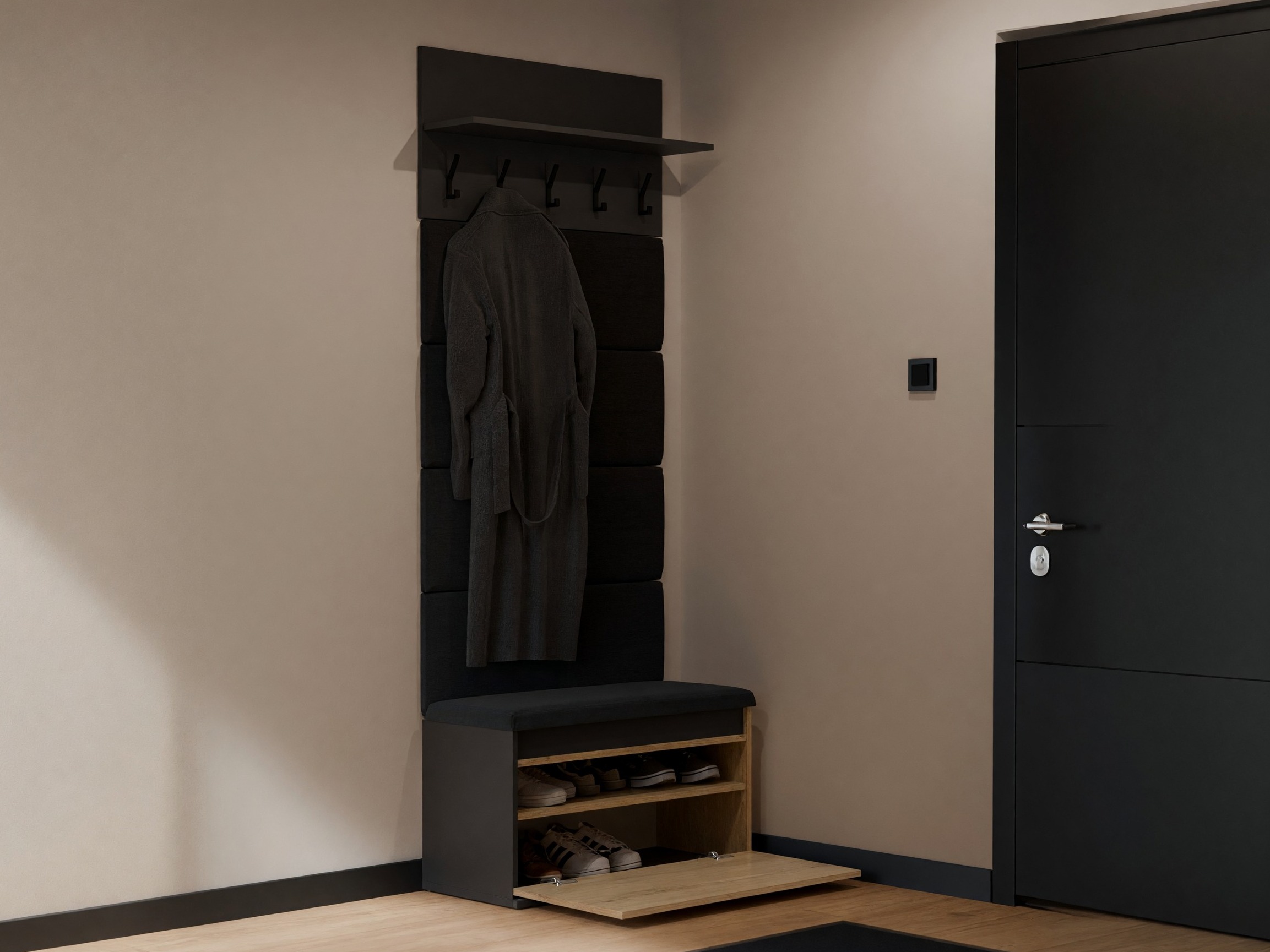 Σετ διαδρόμου Mandeville 404 (Μαύρο + Artisan βελανιδιά)