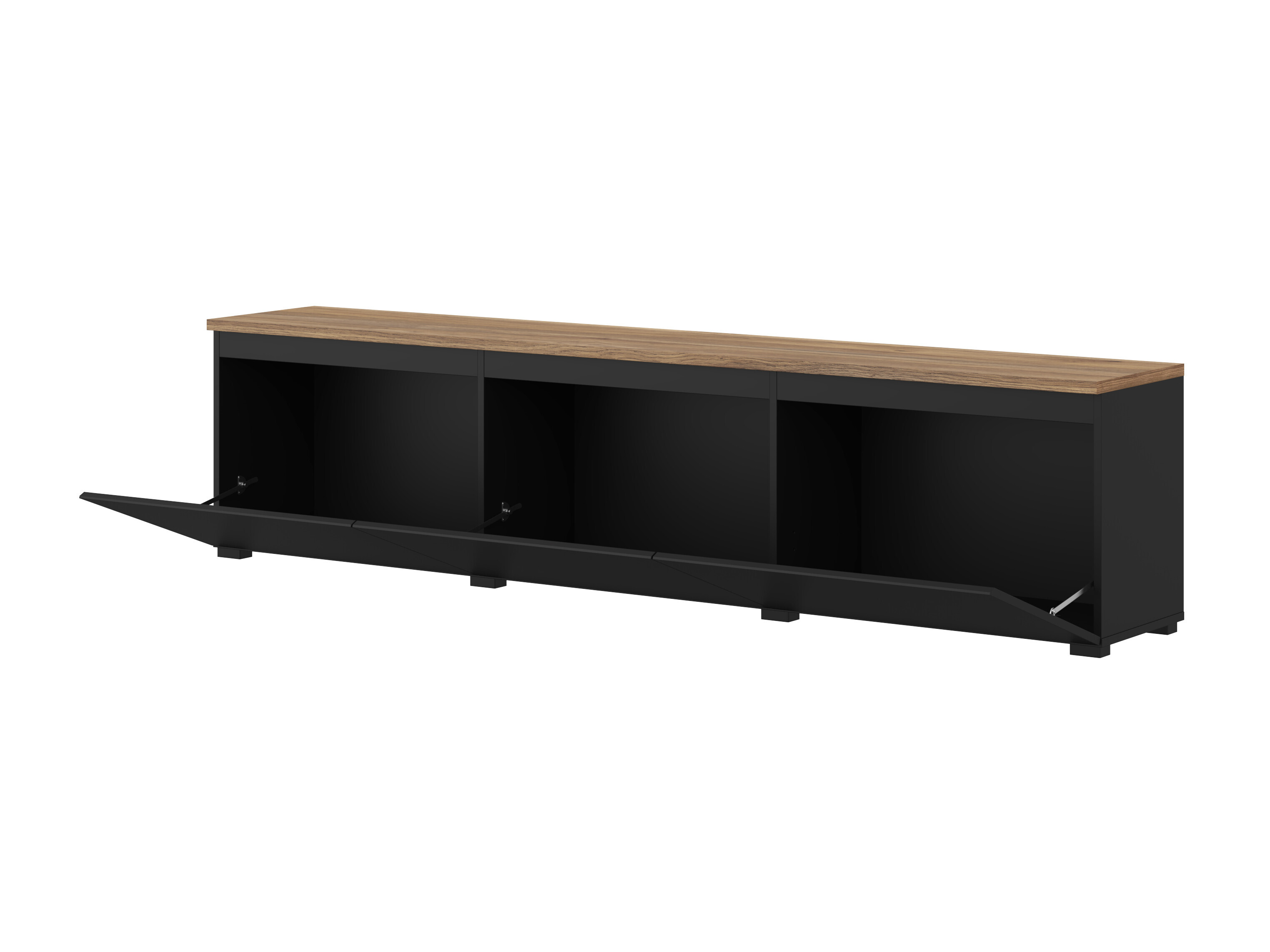 Σετ επίπλων σαλονιού Baletu 114 (Μαύρο + Δρυς)