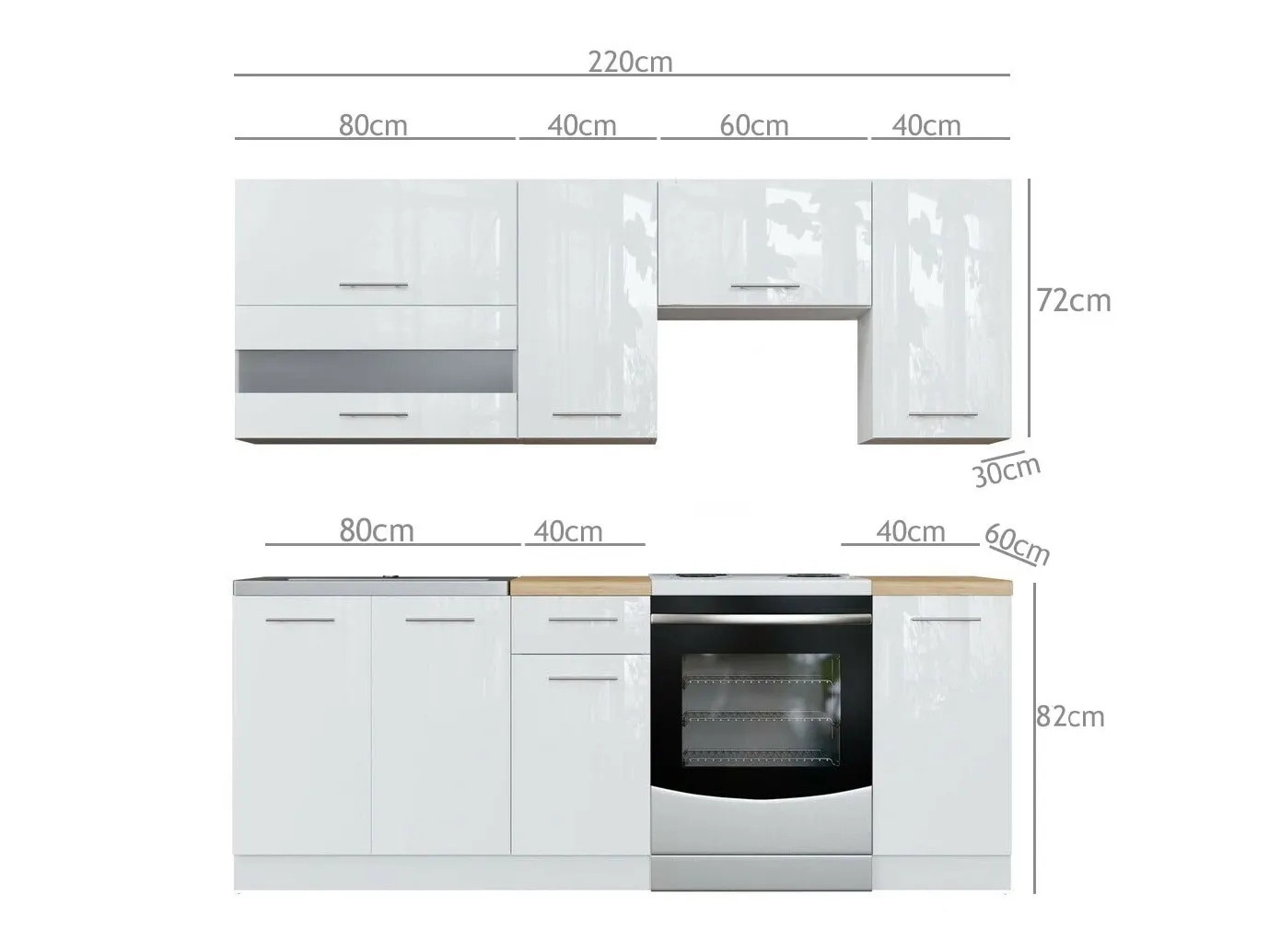 Πολυμορφικό σετ κουζίνας Tiffa Grey 104