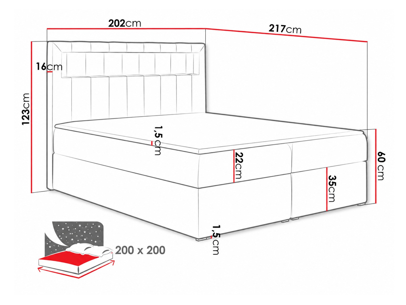 Κρεβάτι continental Pomum (Soft 010)