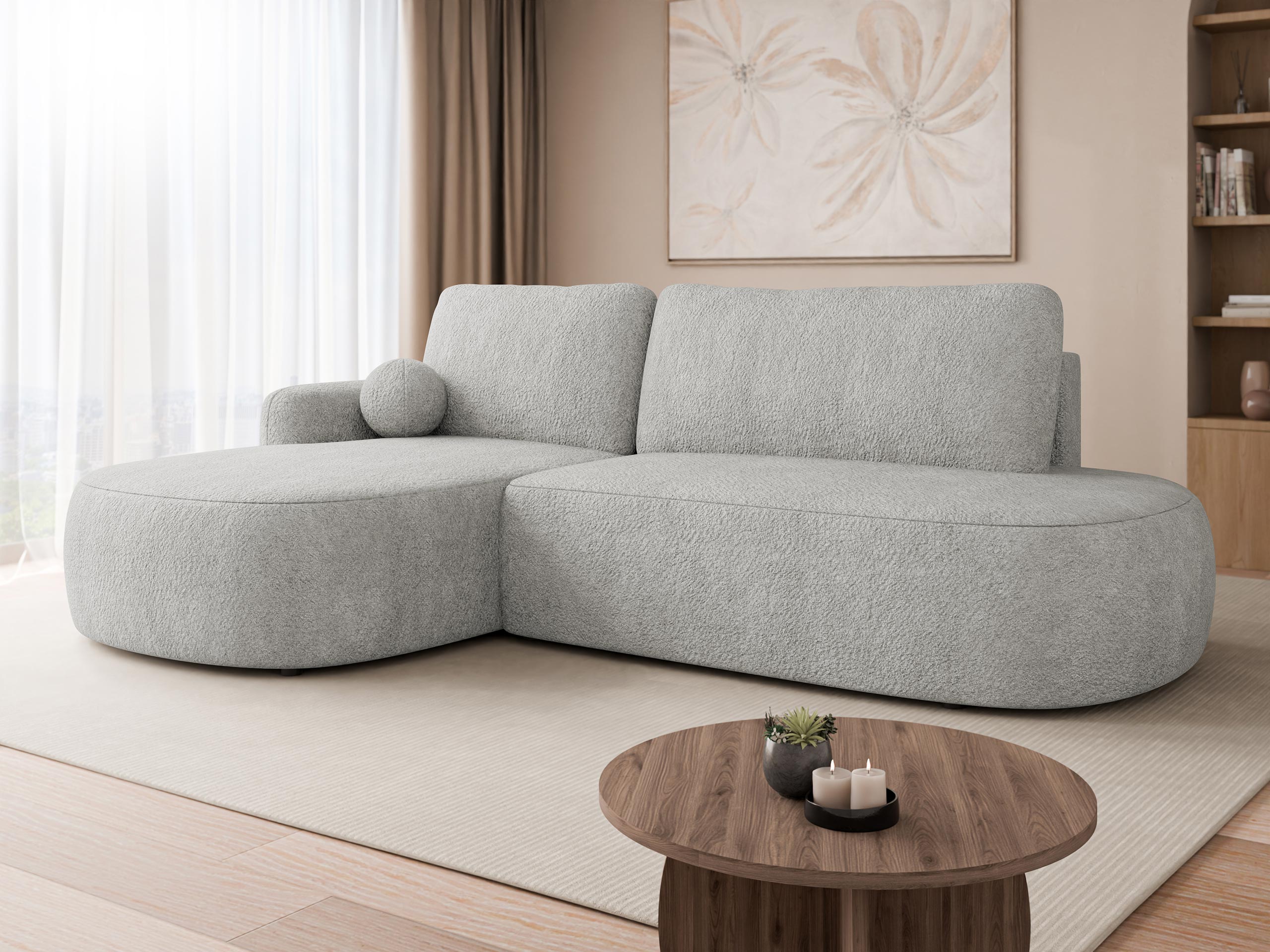 Γωνιακός Καναπές Comfivo Popis I (Coral 75)