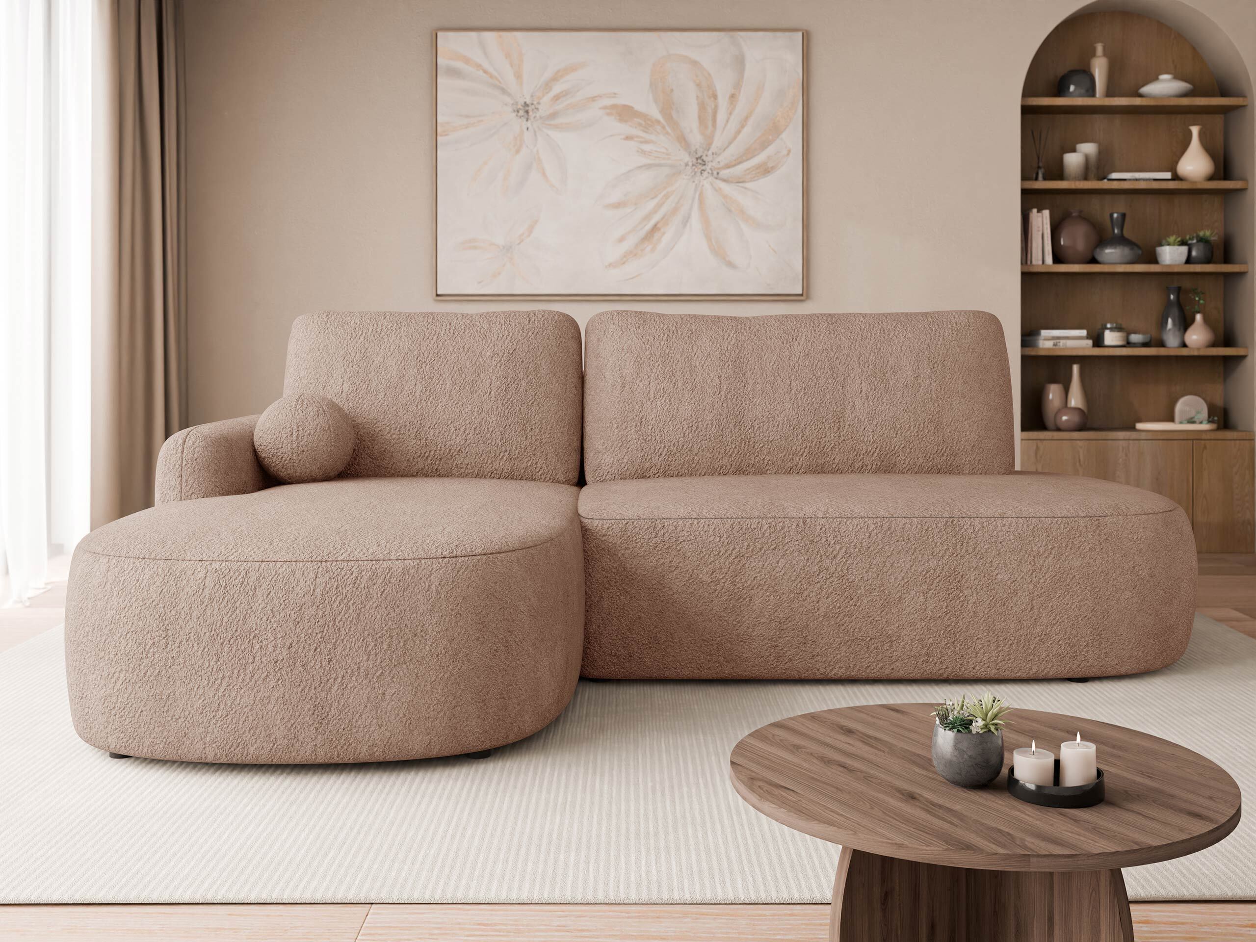 Γωνιακός Καναπές Comfivo Popis I (Coral 45)