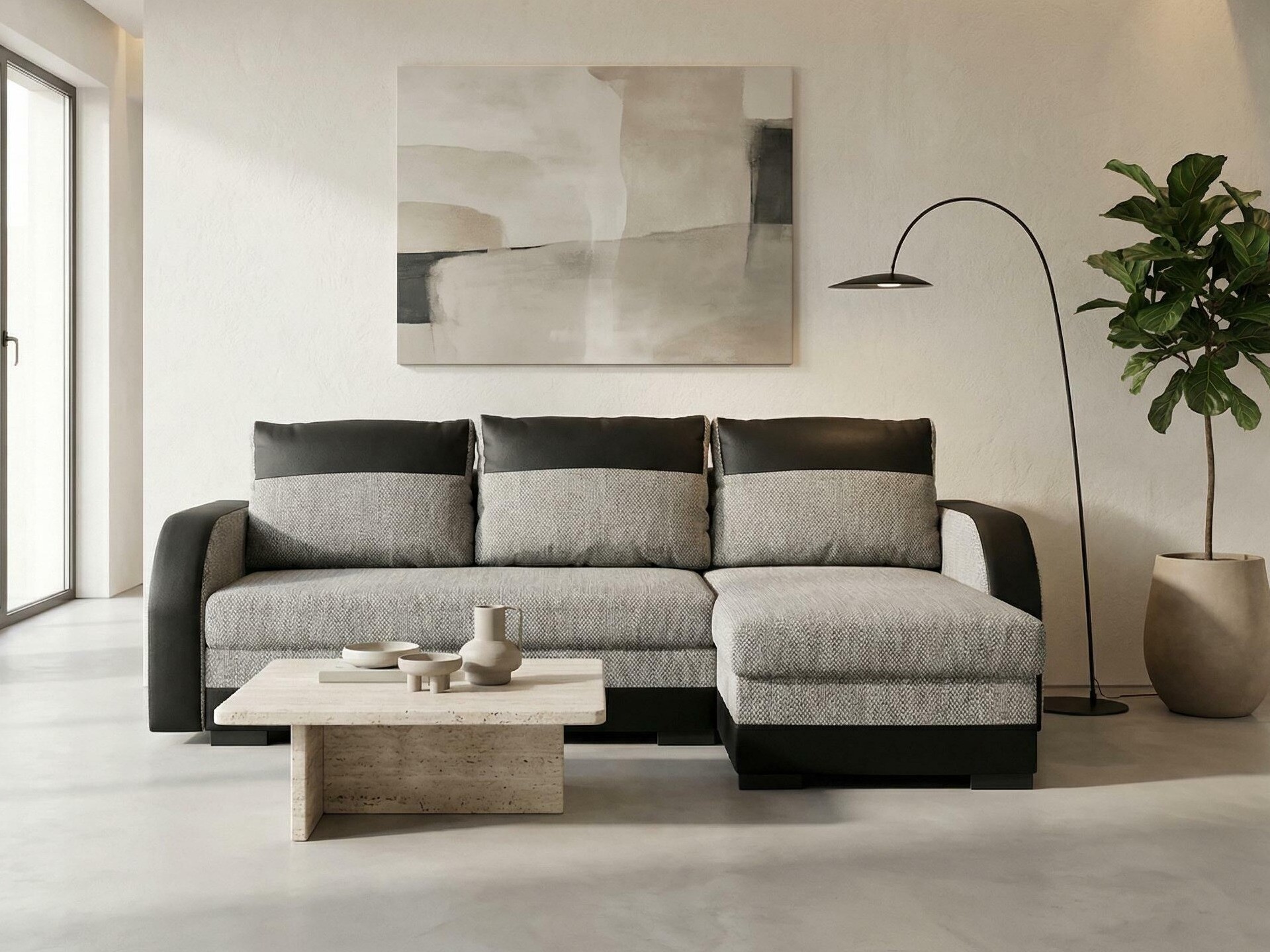 Γωνιακός Καναπές Gratia (Soft 011 + Lawa 05)