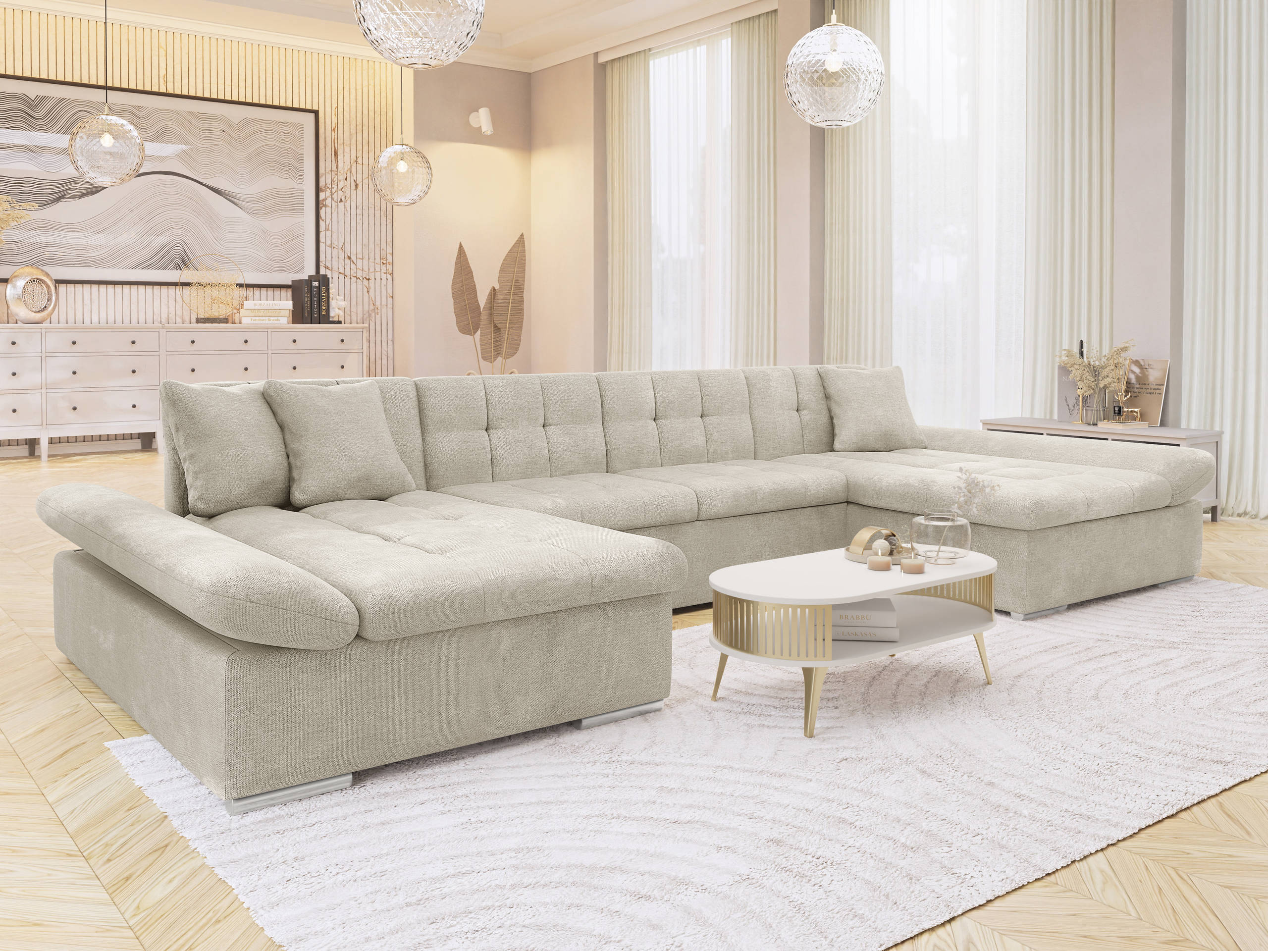 Γωνιακός Καναπές Comfivo Ficus (Spirit Sand)