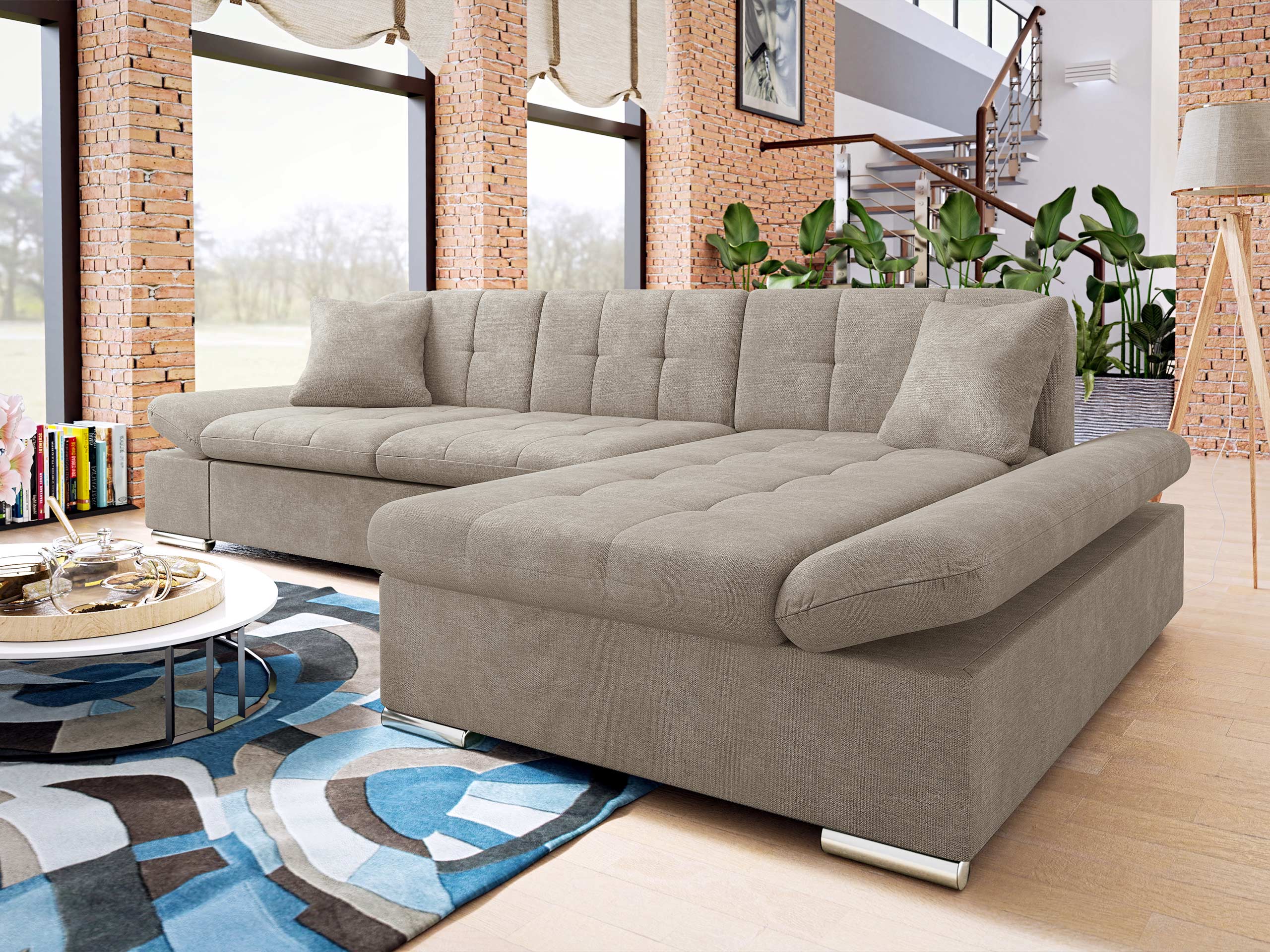 Γωνιακός Καναπές Comfivo Sanitas I (Spirit Taupe)