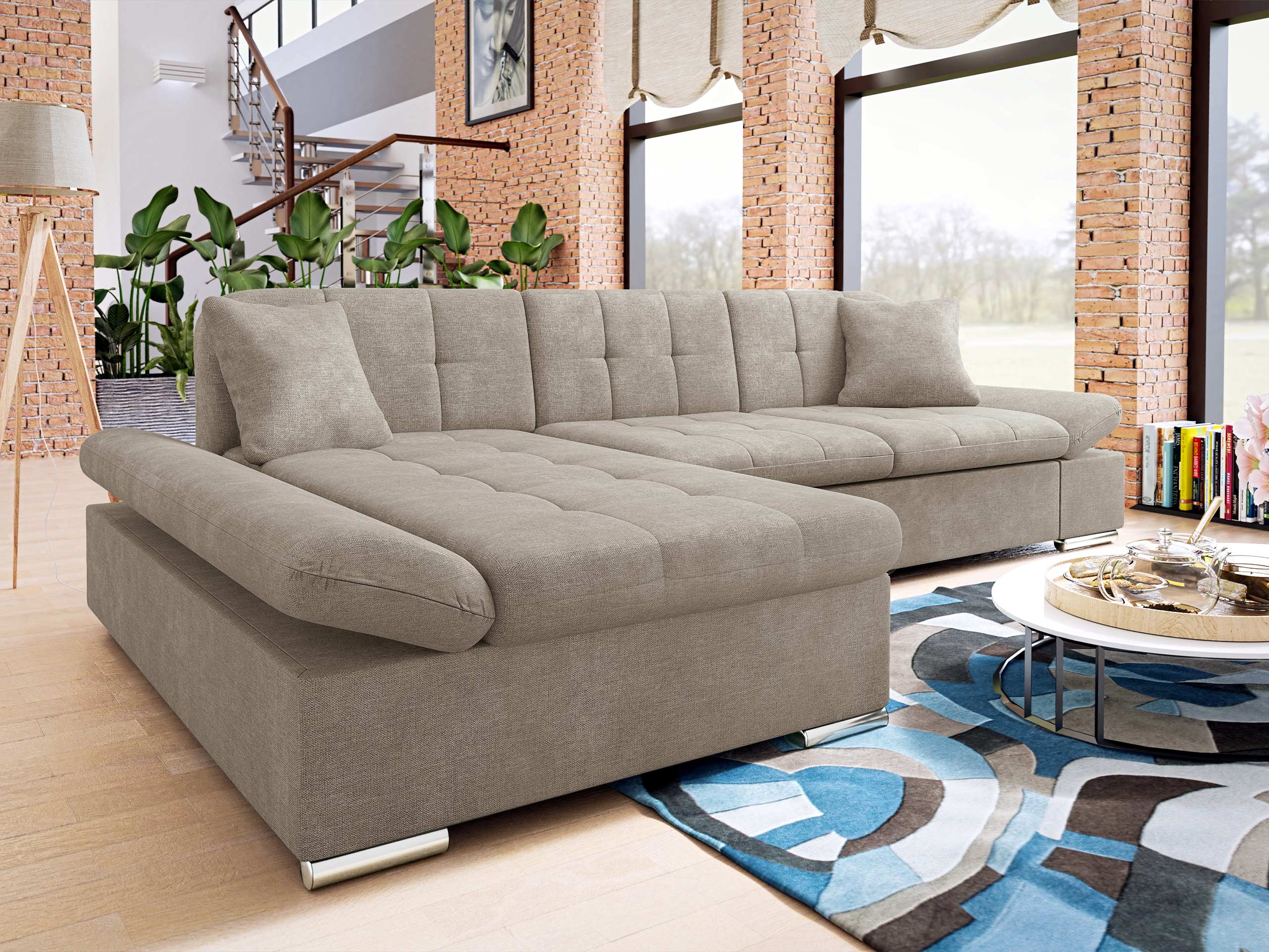 Γωνιακός Καναπές Comfivo Sanitas I (Spirit Taupe)