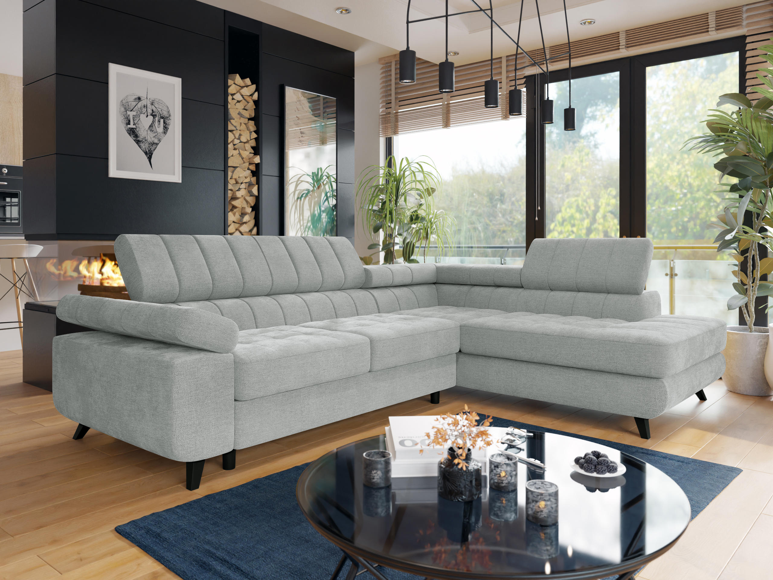 Γωνιακός Καναπές Comfivo Agnus (Spirit Ash)
