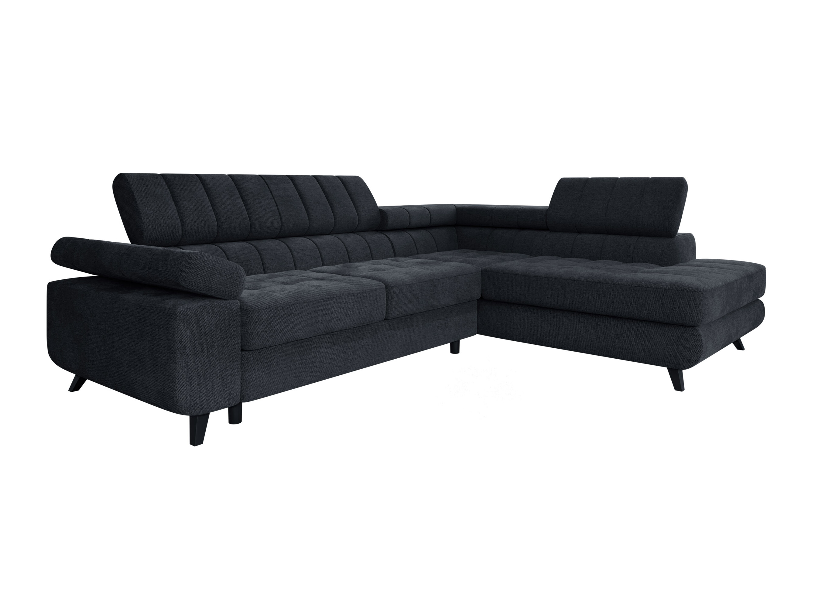 Γωνιακός Καναπές Comfivo Agnus (Spirit Black)