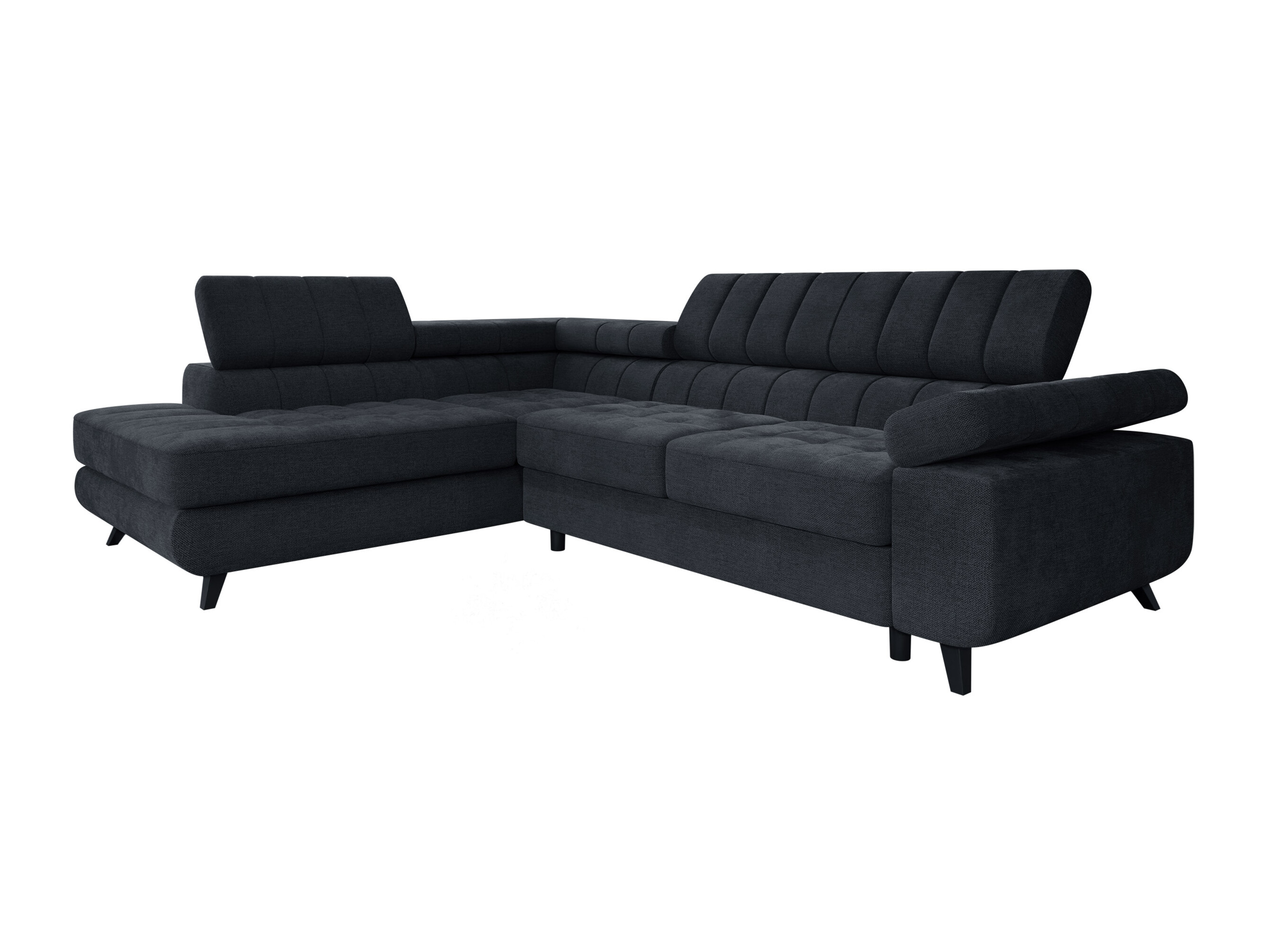 Γωνιακός Καναπές Comfivo Agnus (Spirit Black)