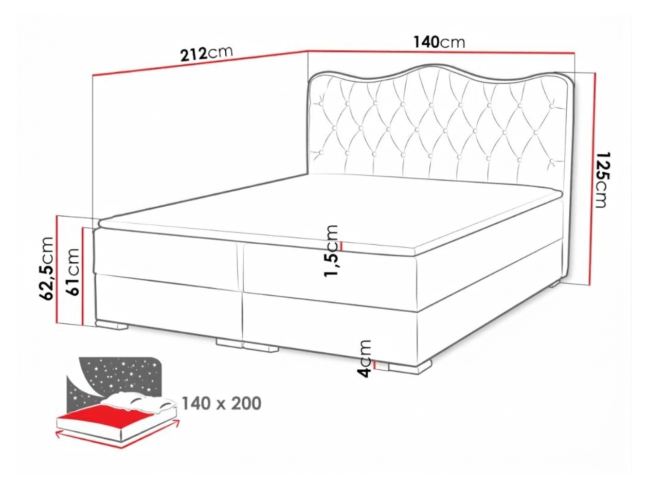 Κρεβάτι continental Tectum (Soft 010A)