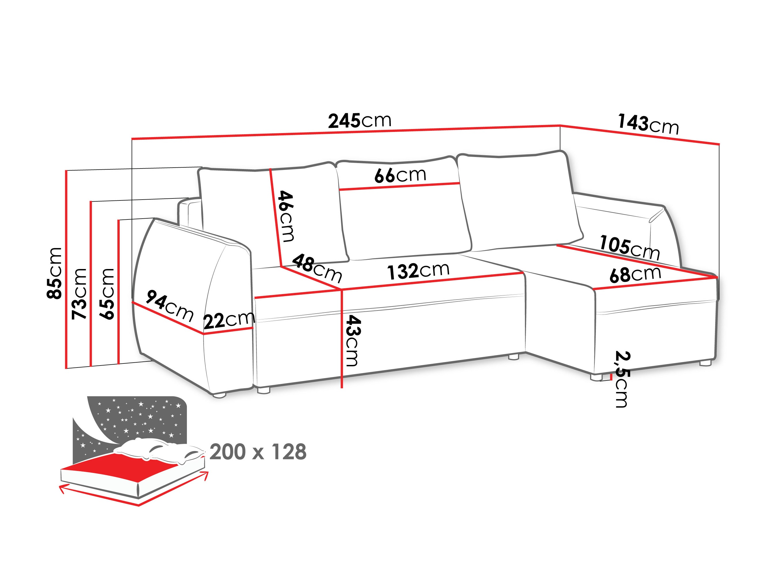 Γωνιακός Καναπές Vineland 176 (Lumo 55)