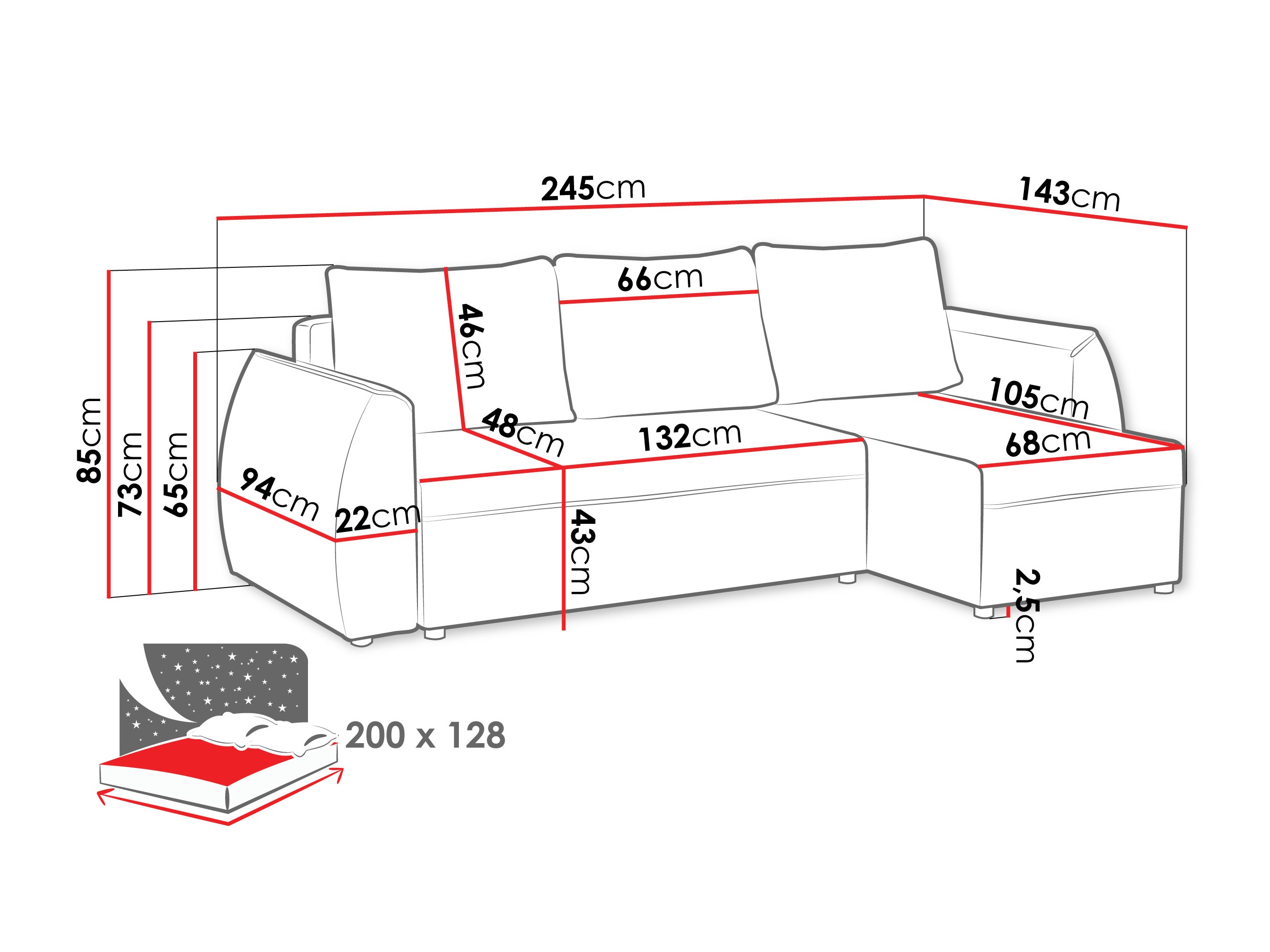 Γωνιακός Καναπές Vineland 176 (Lumo 75)