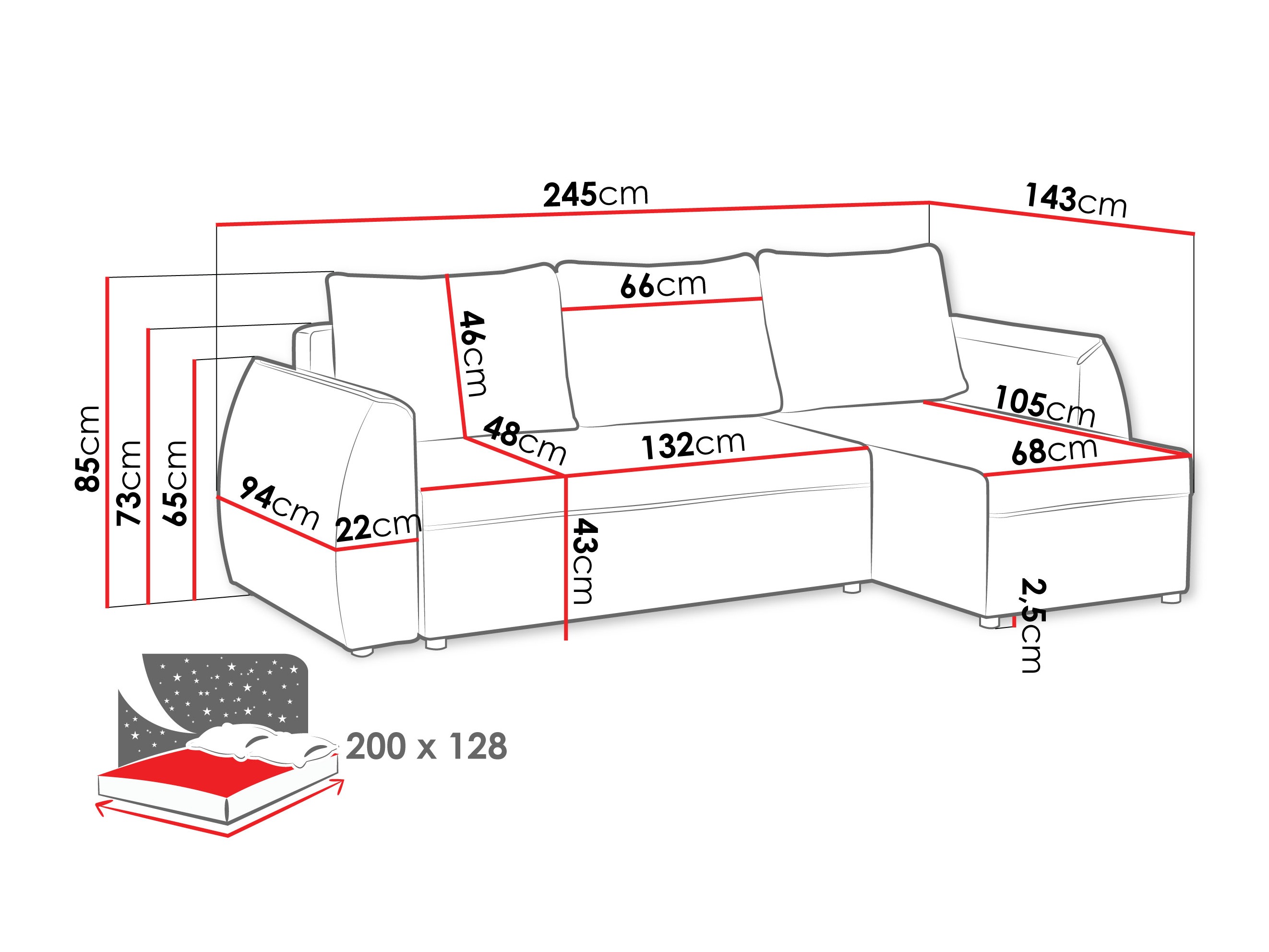 Γωνιακός Καναπές Vineland 176 (Margo 227.11)