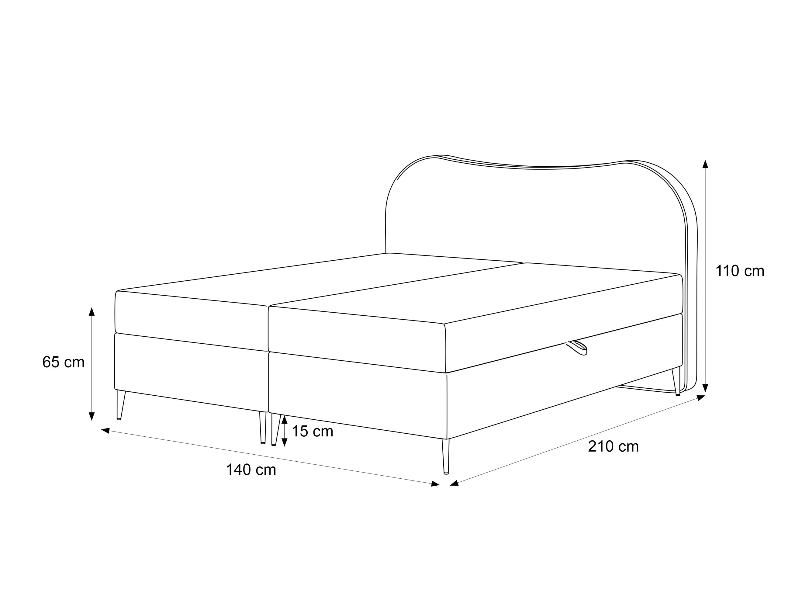 Κρεβάτι continental Martinez 137 (Margo 227.10)